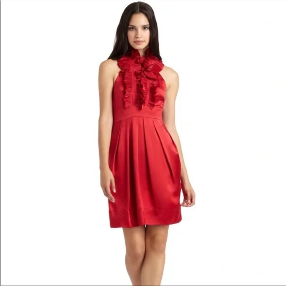Bcbg Maxazria Silk Kelsee 'new red' dress BNWT